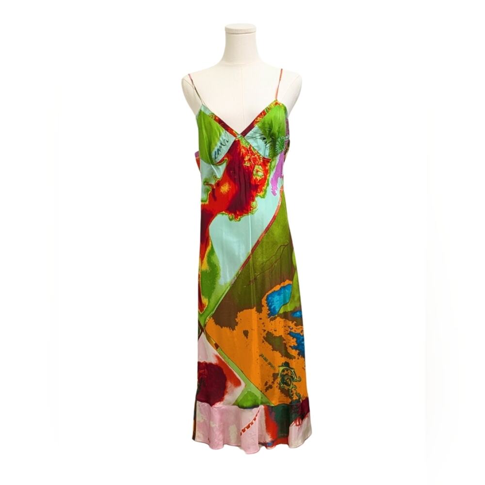 Jean Paul Gaultier Femme Vintage Portrait 2002 Slip Dress Size 10